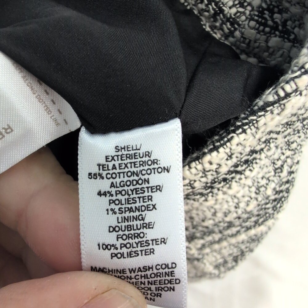 LOFT Gray Textured Midi Skirt Size 4 - Zip Pocket Detail - Picture 9 of 9